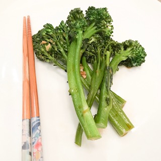 bold broccolini with garlic and ginger