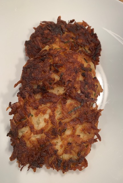 potato fritters with a touch of chives