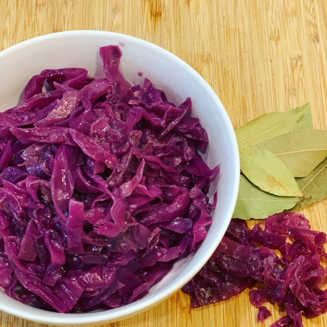 sweet and savory red cabbage