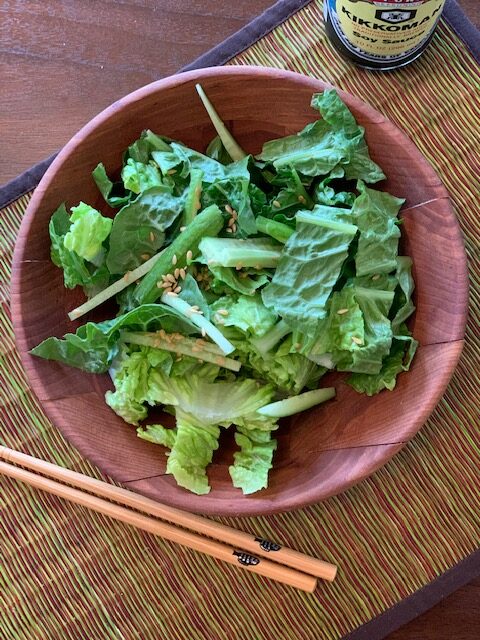green salad with asian vinaigrette