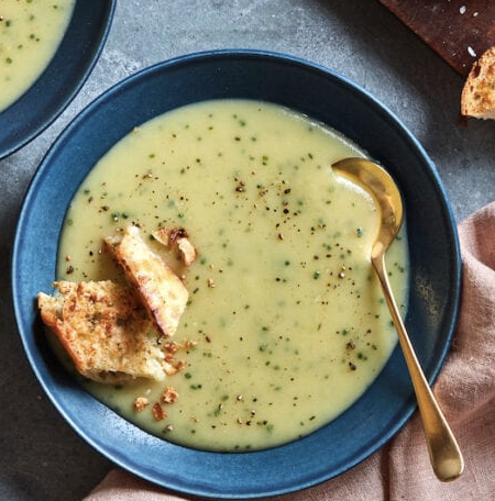 potato leek & Jerusalem artichoke soup