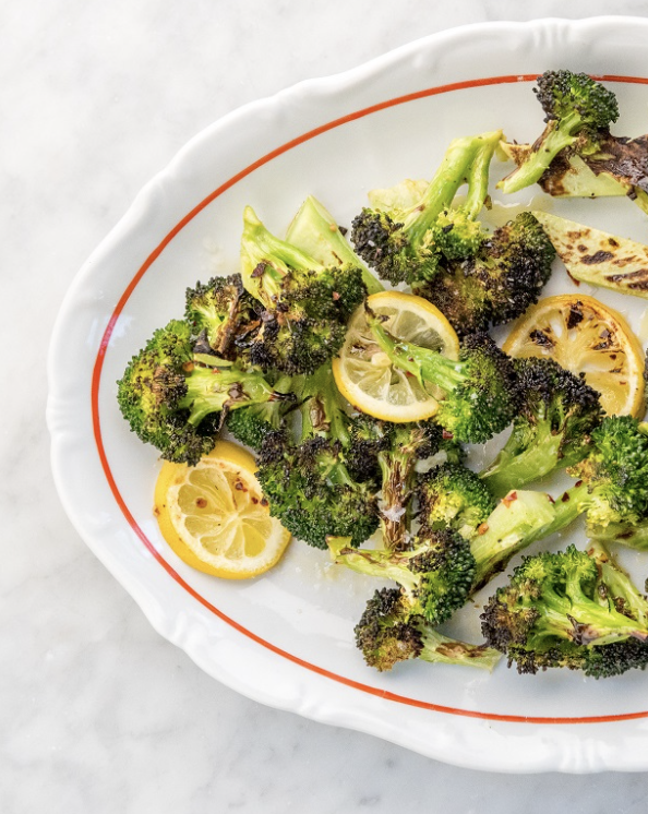 charred broccoli with olive oil & lemon