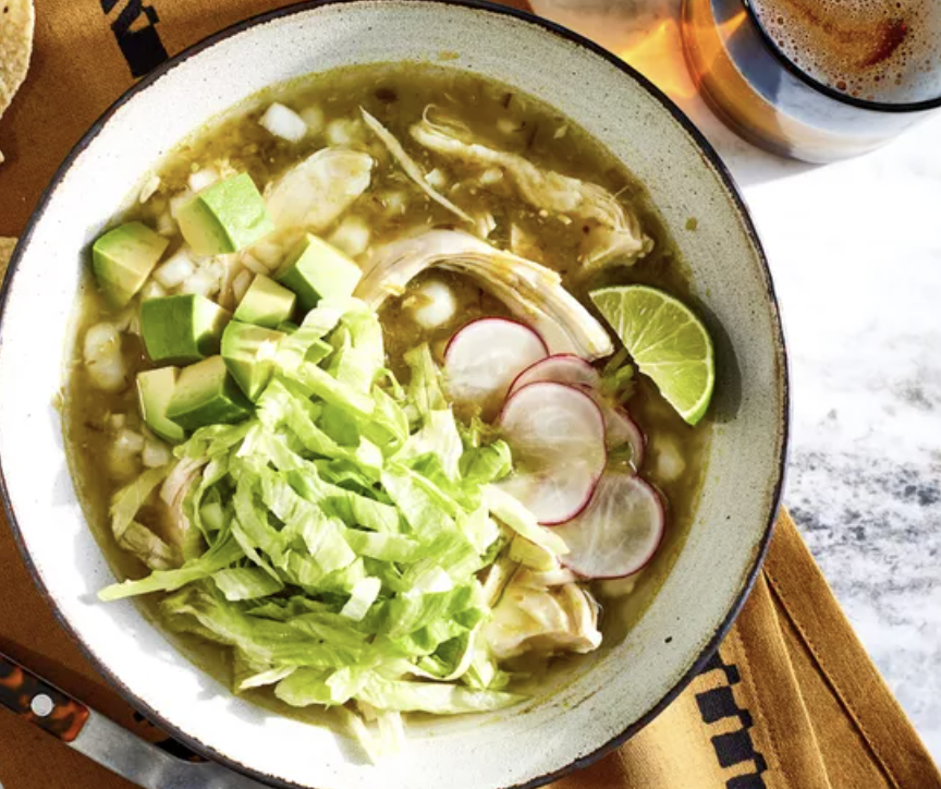 Mexico:  Chicken Pozole soup